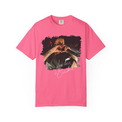 T-Shirt — Heart Hands Concert Photo Tee ("Love You Forever" Script)