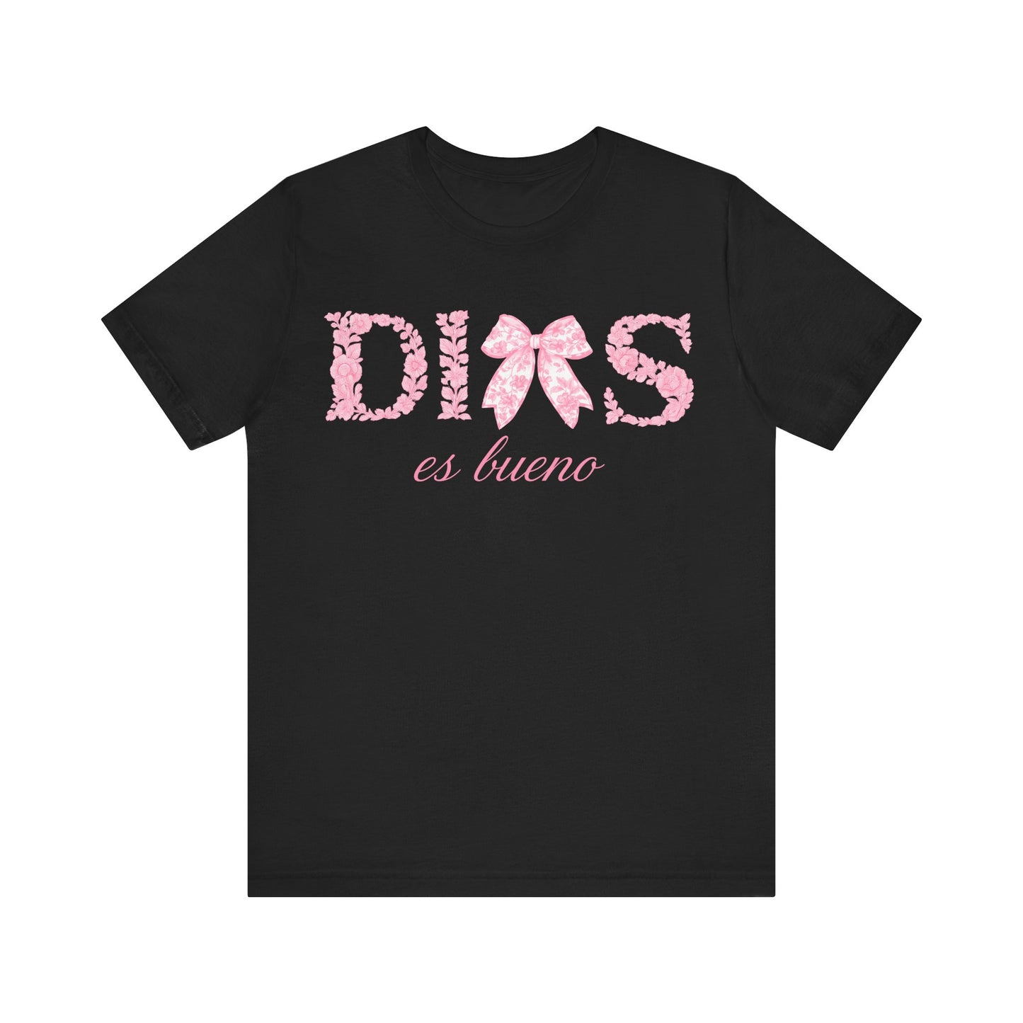 “Dios Es Bueno” Pink Bow Christian T-Shirt