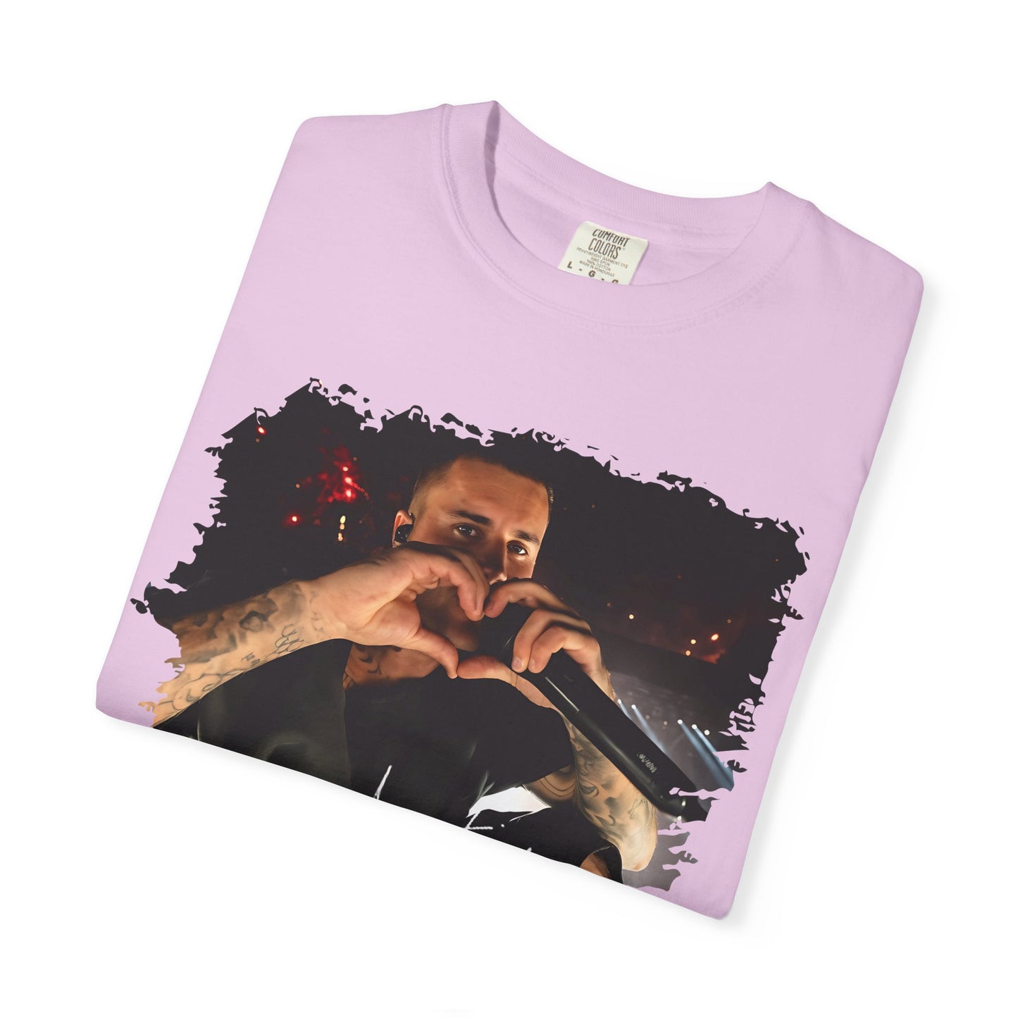 T-Shirt — Heart Hands Concert Photo Tee ("Love You Forever" Script)