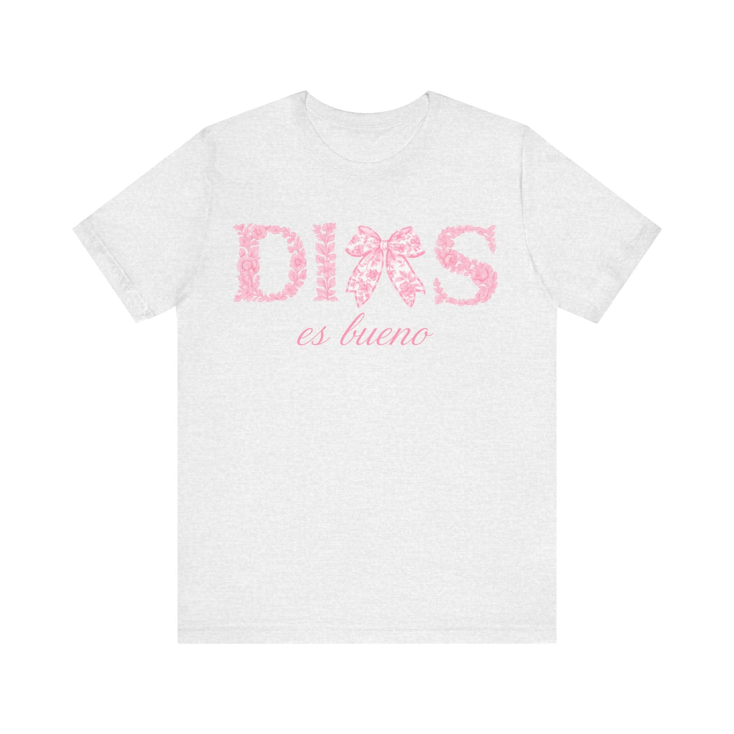 “Dios Es Bueno” Pink Bow Christian T-Shirt