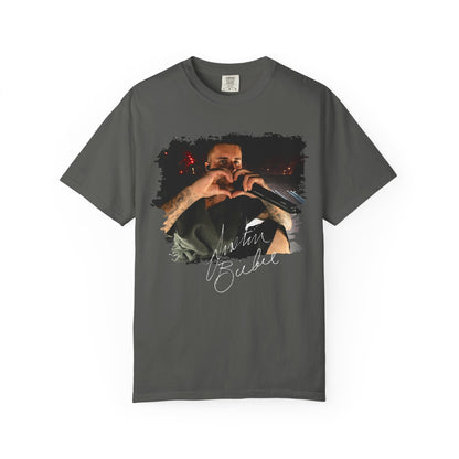 T-Shirt — Heart Hands Concert Photo Tee ("Love You Forever" Script)