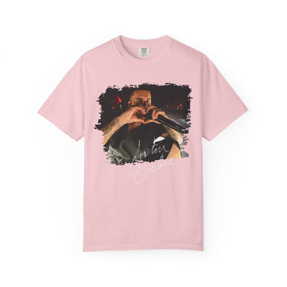 T-Shirt — Heart Hands Concert Photo Tee ("Love You Forever" Script)