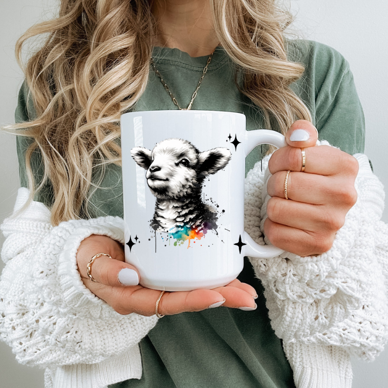 “El Señor Es Mi Pastor” Christian Mug – Psalm 23:1 Coffee Cup with Lamb Design