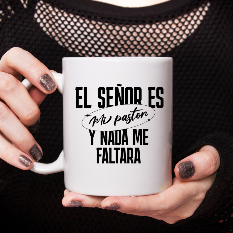 “El Señor Es Mi Pastor” Christian Mug – Psalm 23:1 Coffee Cup with Lamb Design