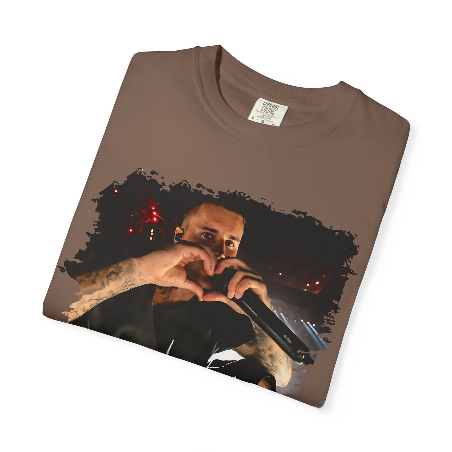T-Shirt — Heart Hands Concert Photo Tee ("Love You Forever" Script)