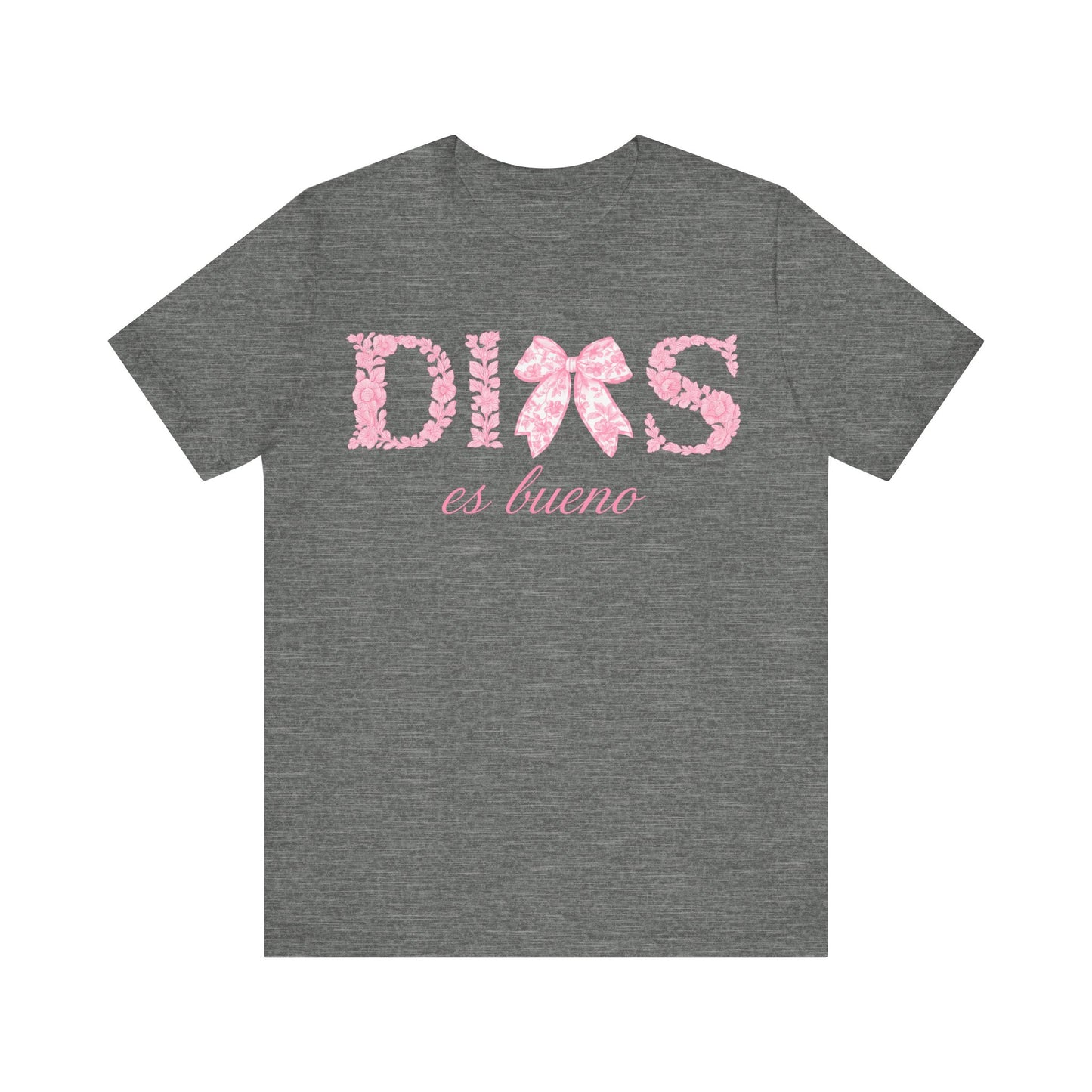 “Dios Es Bueno” Pink Bow Christian T-Shirt