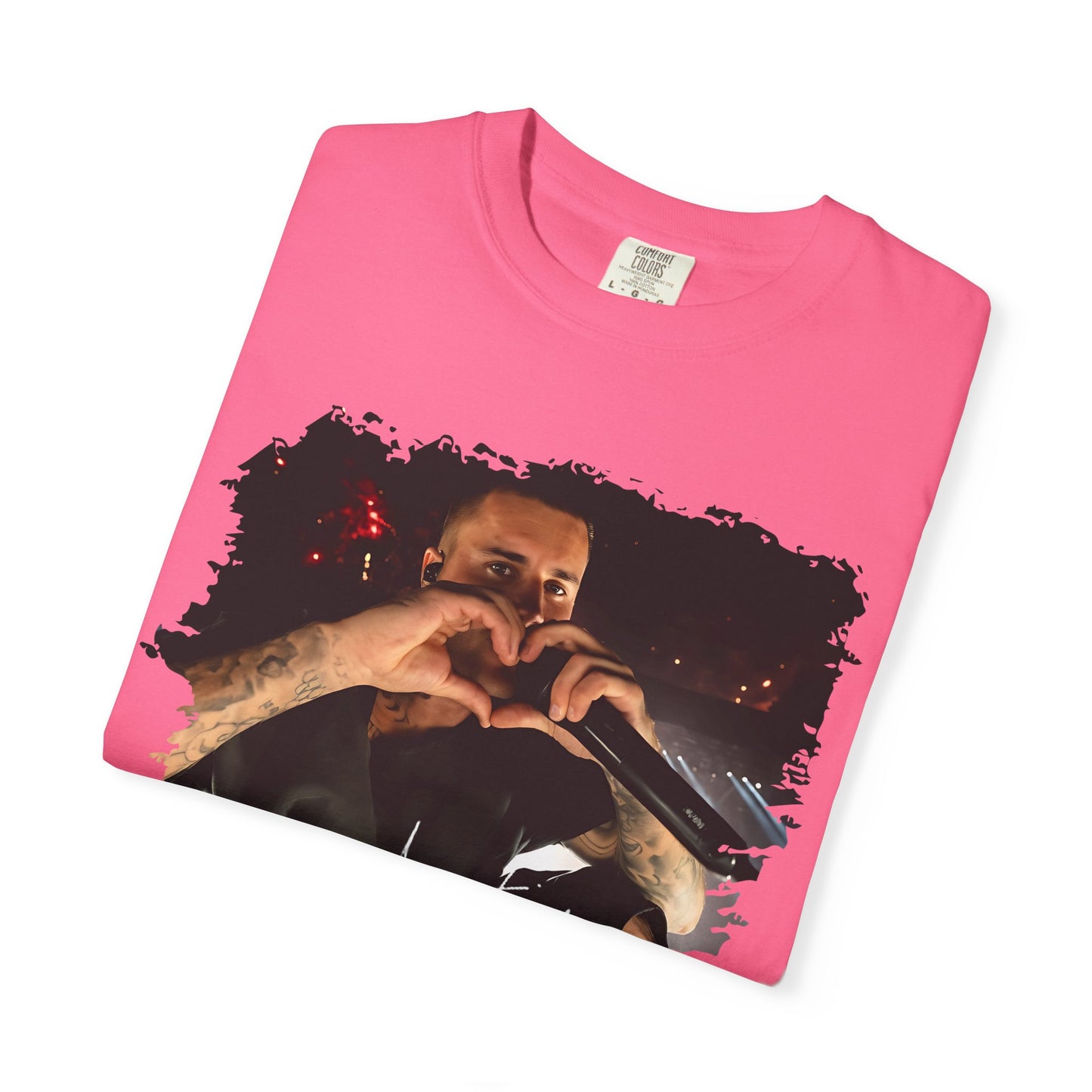 T-Shirt — Heart Hands Concert Photo Tee ("Love You Forever" Script)