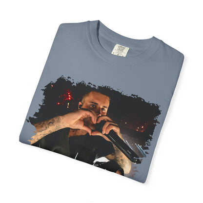 T-Shirt — Heart Hands Concert Photo Tee ("Love You Forever" Script)