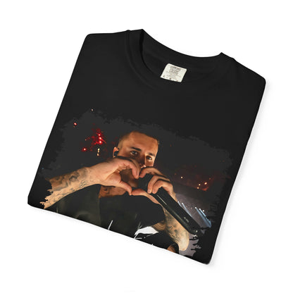 T-Shirt — Heart Hands Concert Photo Tee ("Love You Forever" Script)