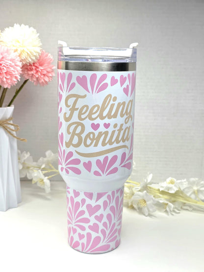 Mexican Talavera 40oz Stainless Steel Tumbler