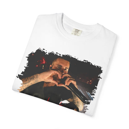 T-Shirt — Heart Hands Concert Photo Tee ("Love You Forever" Script)