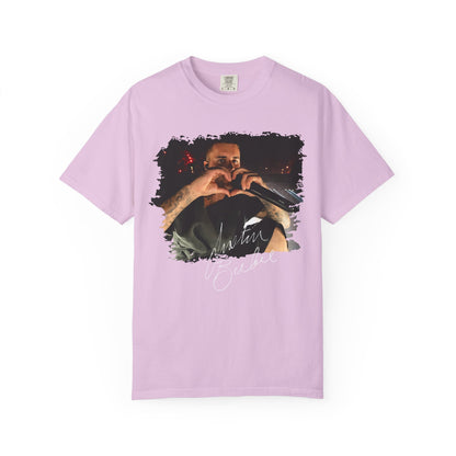 T-Shirt — Heart Hands Concert Photo Tee ("Love You Forever" Script)