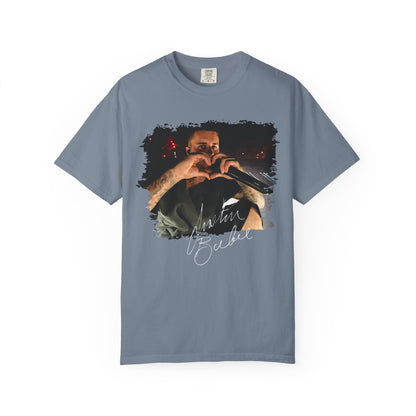 T-Shirt — Heart Hands Concert Photo Tee ("Love You Forever" Script)