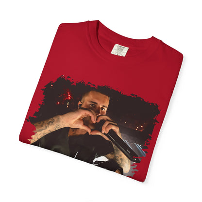 T-Shirt — Heart Hands Concert Photo Tee ("Love You Forever" Script)