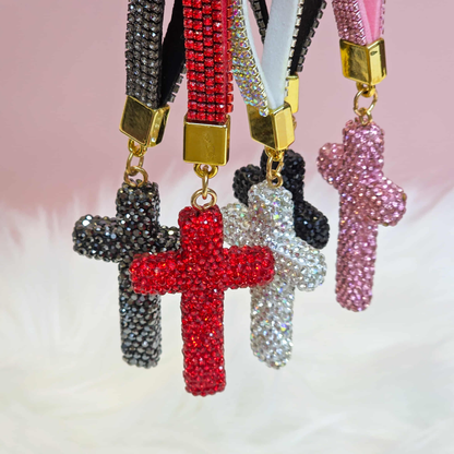 Luxury Crystal Cross Keychain