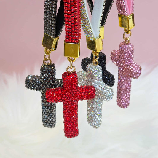 Luxury Crystal Cross Keychain