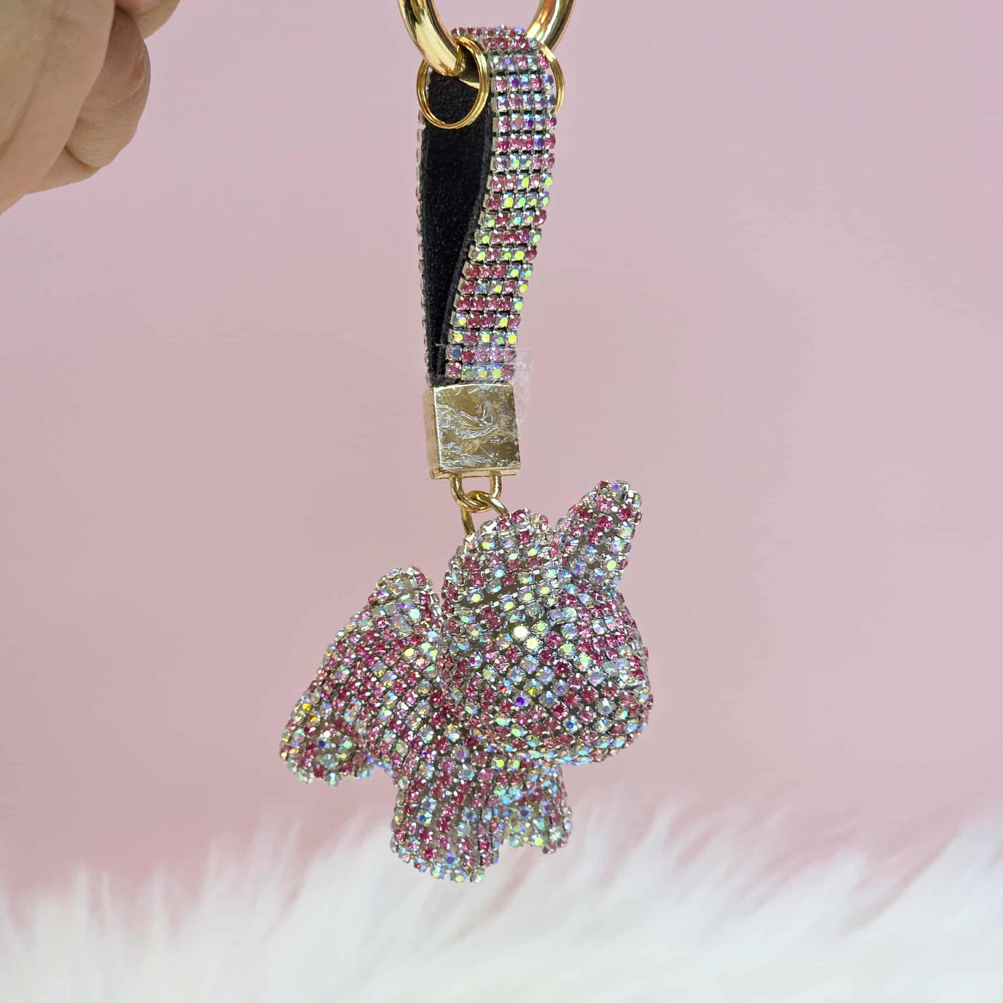 Crystal Dog Keychain