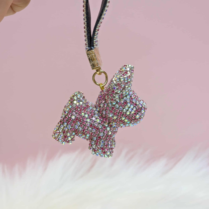 Crystal Dog Keychain