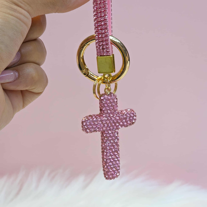 Luxury Crystal Cross Keychain